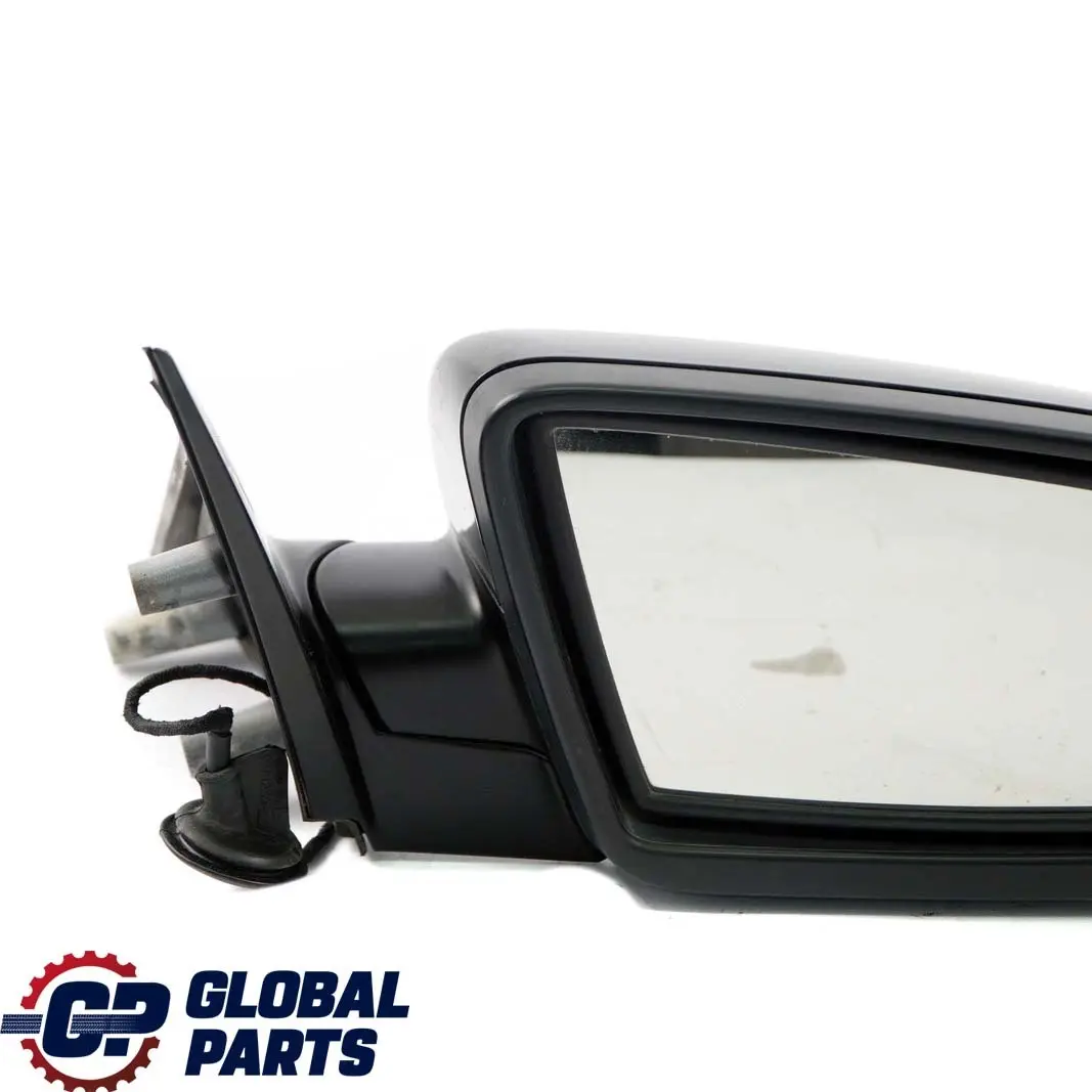 BMW 5 E60 E61 Auto Dip Power Fold Right Wing Mirror O/S Black Sapphire Metallic - SKU rhd-7189612-BS - Part number 7189612