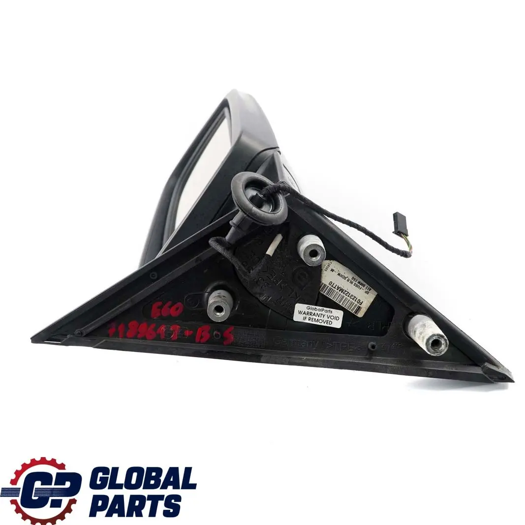 BMW 5 E60 E61 Auto Dip Power Fold Right Wing Mirror O/S Black Sapphire Metallic - SKU rhd-7189612-BS - Part number 7189612