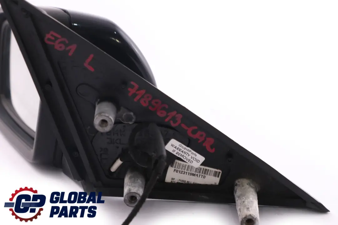 BMW 5 Series E60 E61 LCI Auto Dip Left Wing Mirror N/S Carbonschwarz Black 416 - SKU rhd-7189613-CAR - Part number 7189613