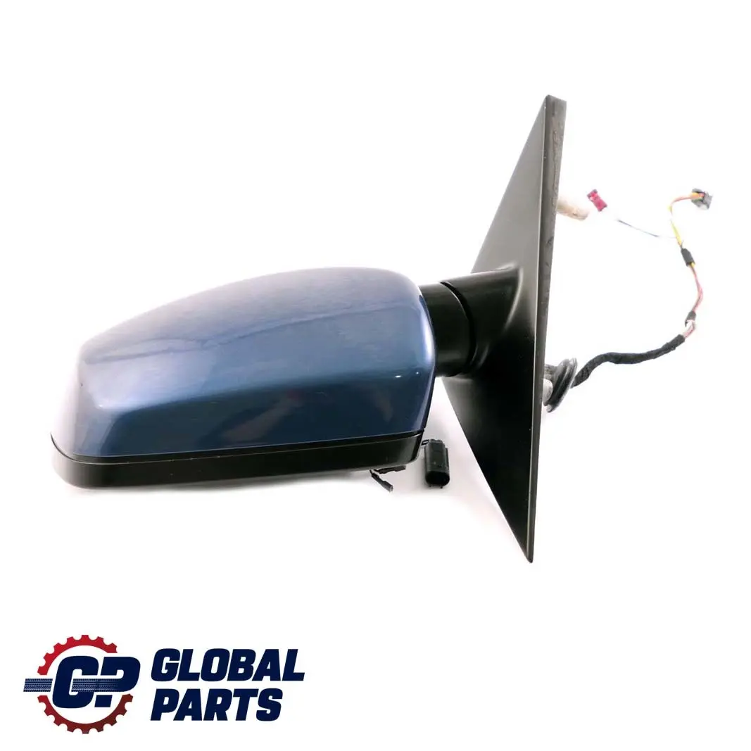 BMW 5 Series E60 E61 LCI Power Fold Left Wing Mirror N/S Mysticblau Mystic Blue - SKU rhd-7189613-MYS - Part number 7189613