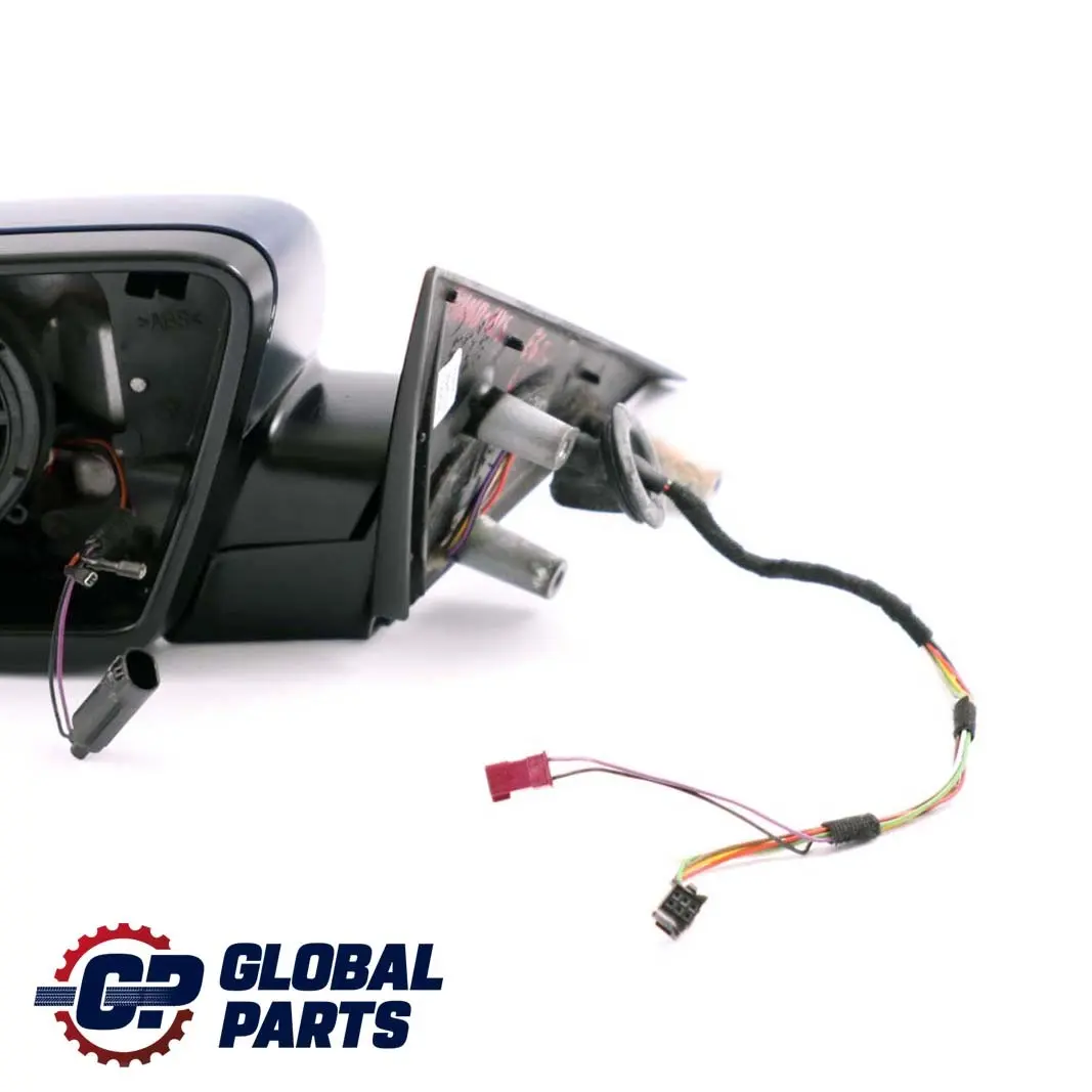 BMW 5 Series E60 E61 LCI Power Fold Left Wing Mirror N/S Mysticblau Mystic Blue - SKU rhd-7189613-MYS - Part number 7189613