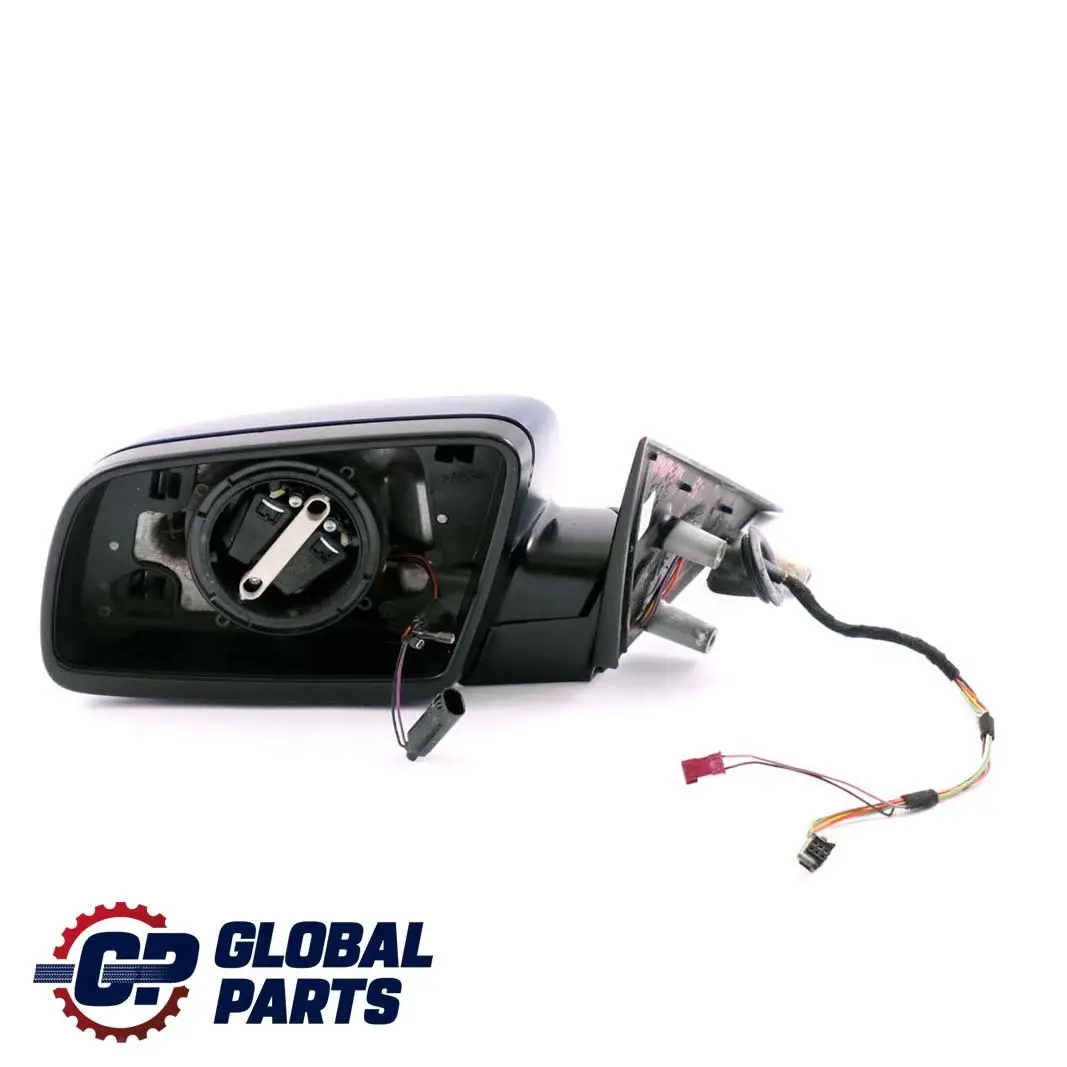 BMW 5 Series E60 E61 LCI Power Fold Left Wing Mirror N/S Mysticblau Mystic Blue - SKU rhd-7189613-MYS - Part number 7189613