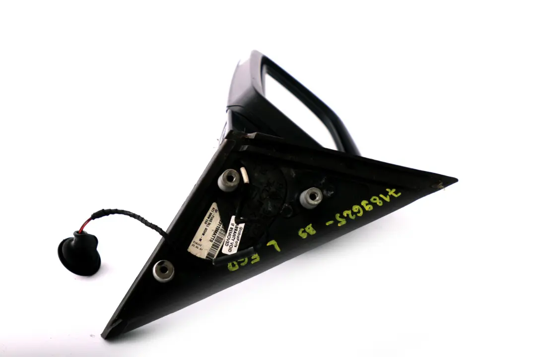 Fold Auto Dip Light Left Wing Mirror N/S Black Sapphire to BMW 5 Series E60 Power with Part number 7189625 BMW 5 Series E60 Power Fold Auto Dip Light Left Wing Mirror N/S Black Sapphire - SKU rhd-7189625-BS - Part number 7189625