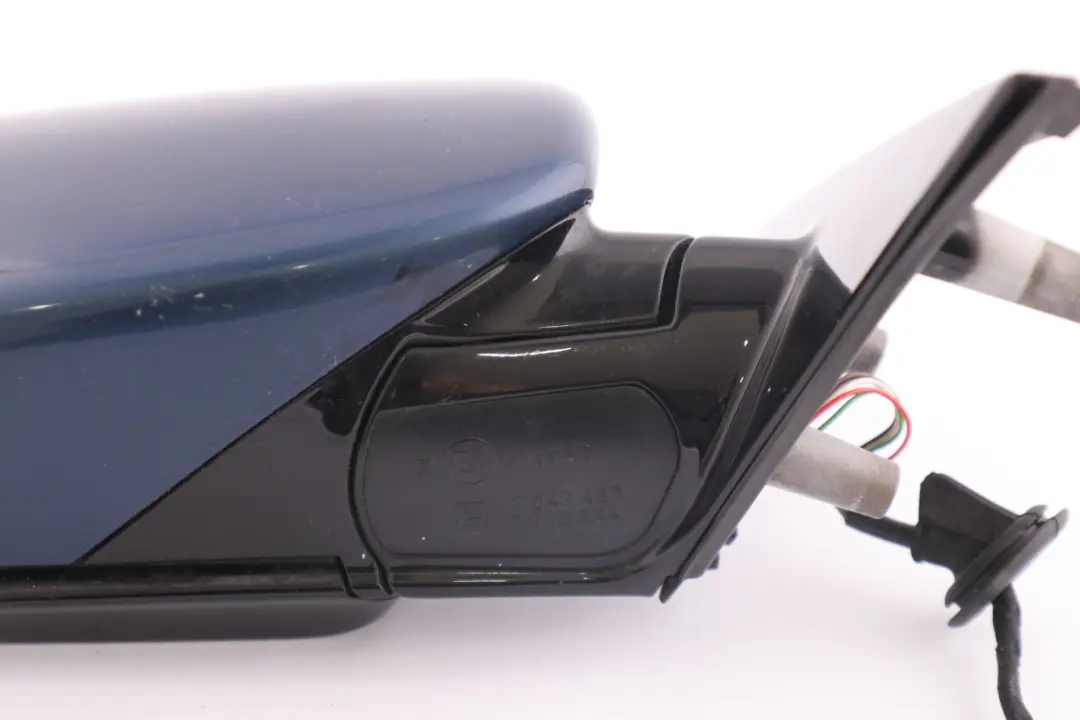 BMW 5 Series E60 LCI M Sport Right Wing Mirror O/S High Gloss Mysticblau Blue - SKU rhd-7189634-MYS - Part number 7189634