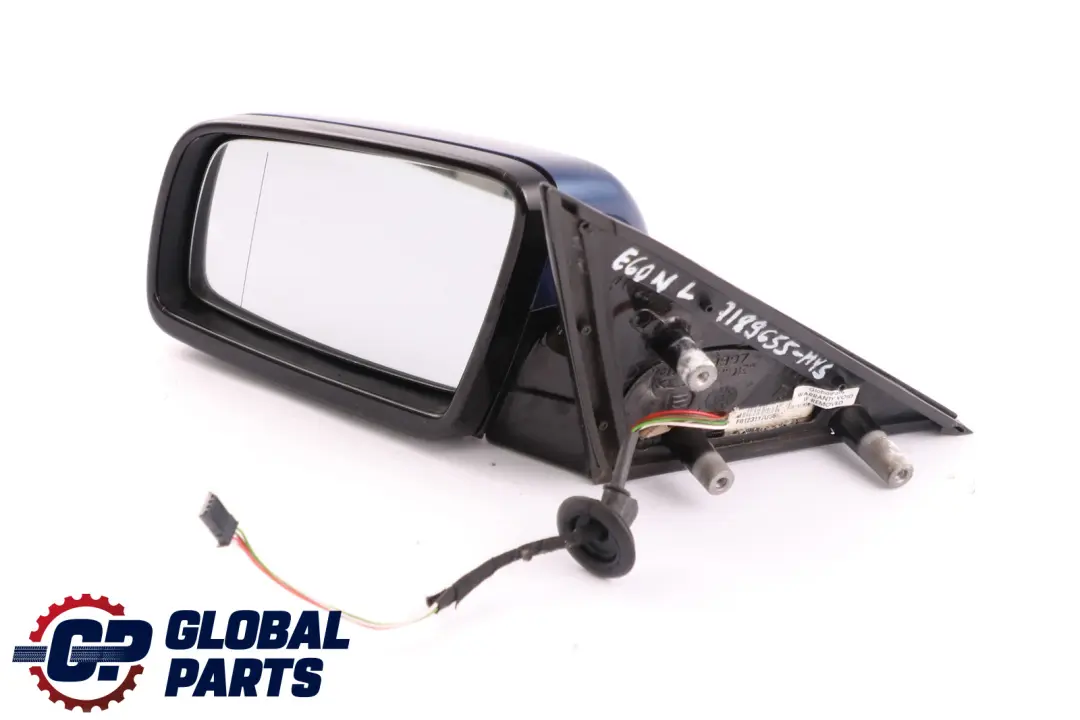 BMW 5 Series E60 E61 LCI M Sport Left Wing Mirror N/S High Gloss Mysticblau Blue - SKU rhd-7189655-MYS - Part number 7189655