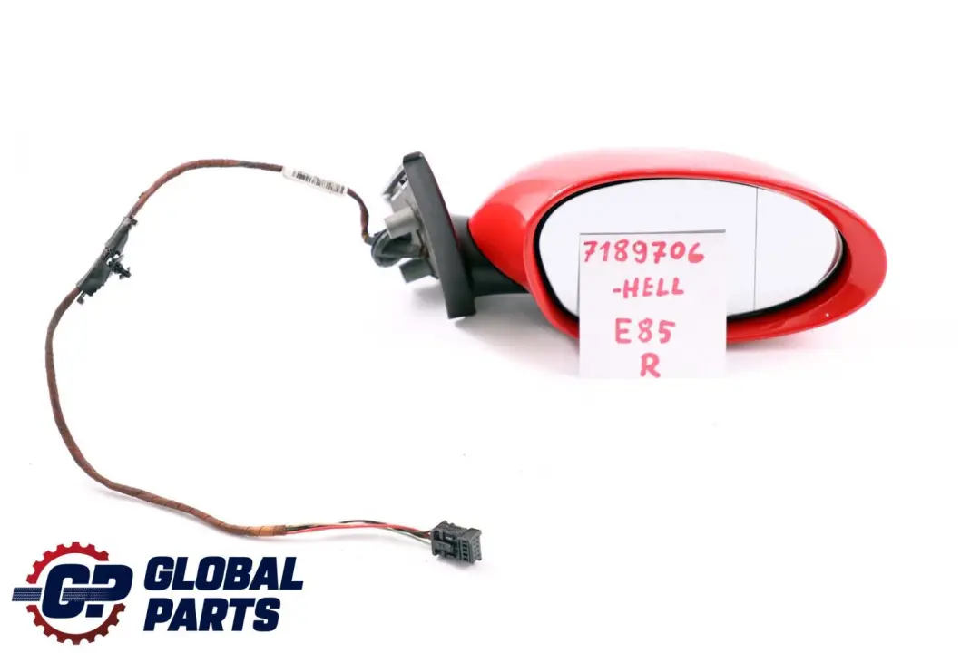 BMW Z4 Series E85 Right Heated Outside Wing Mirror O/S Hellrot Red 314 - SKU rhd-7189706-HELL - Part number 9203280