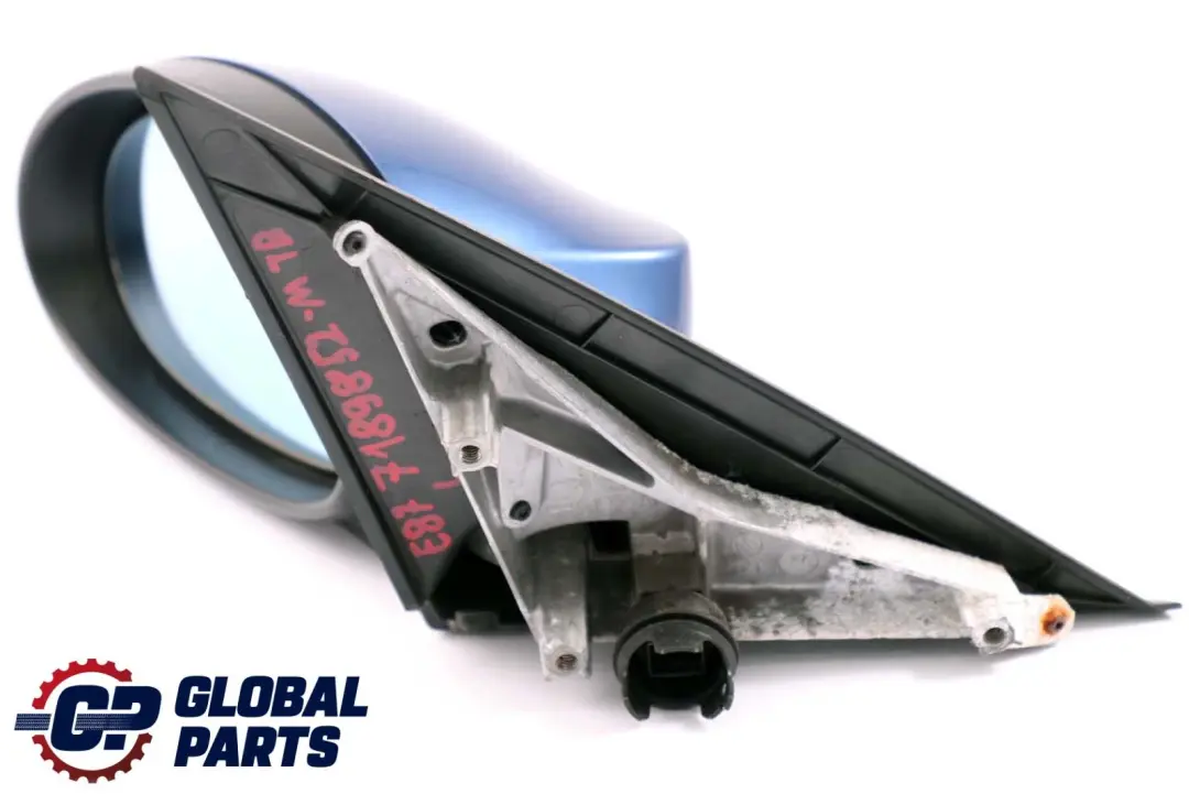 BMW 1 Series E87 Heated Left Wing Mirror 5 Pins N/S Montegoblau Montego Blue A51 - SKU rhd-7189851-MTB - Part number 7189851