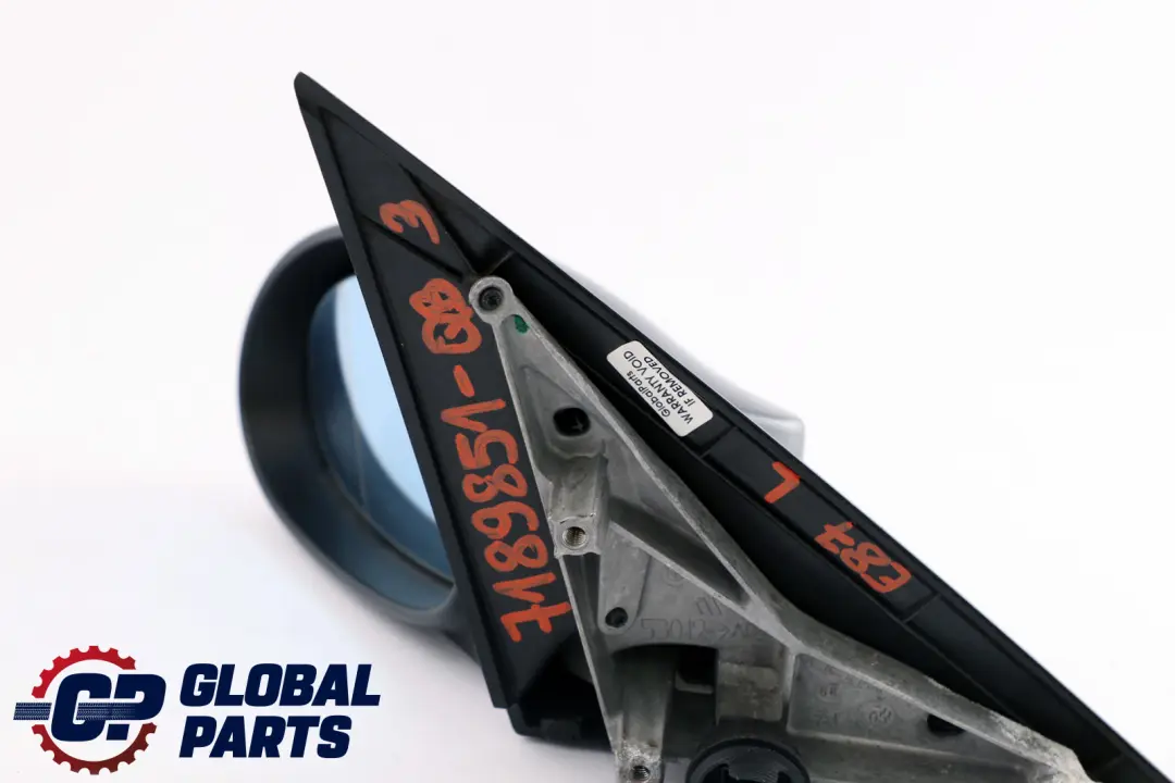 Heated Left Wing Mirror N/S Quarzblau Quartz Blue Metallic A18 to BMW 1 Series E87 with Part number 7189851 BMW 1 Series E87 Heated Left Wing Mirror N/S Quarzblau Quartz Blue Metallic A18 - SKU rhd-7189851-QB3 - Part number 7189851