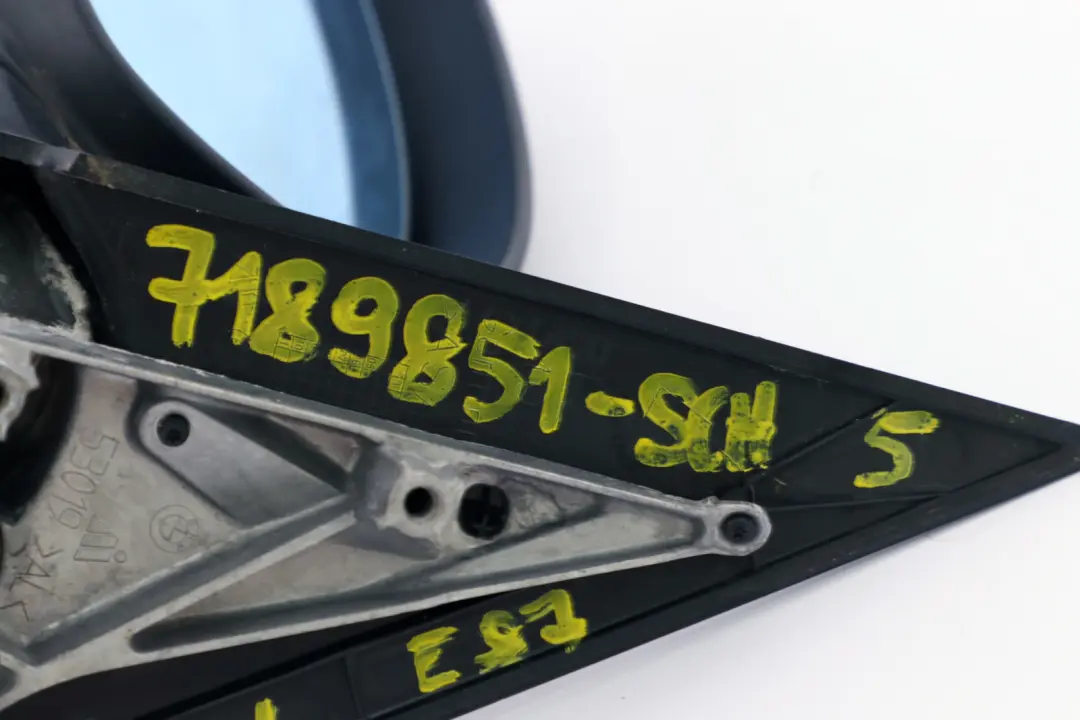 Left Heated Outside Wing Mirror N/S Schwarz 2 Black 668 to BMW 1 Series 5 E87 with Part number 7189851 BMW 1 Series 5 E87 Left Heated Outside Wing Mirror N/S Schwarz 2 Black 668 - SKU rhd-7189851-SCH5 - Part number 7189851