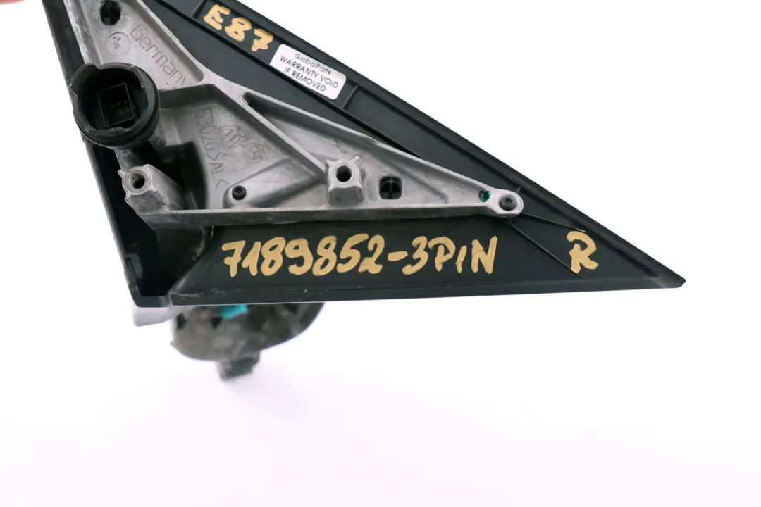 BMW 1 Series E87 Wing Mirror Base Support Right O/S Driver Side 3 Pins - SKU rhd-7189852-3PIN - Part number 7189852