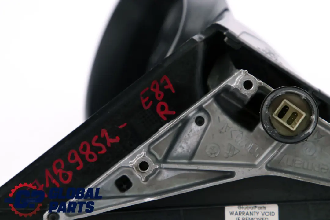 Heated Driver's Side Right Wing Mirror Base Trim O/S to BMW 1 Series E87 with Part number 51167189852 BMW 1 Series E87 Heated Driver's Side Right Wing Mirror Base Trim O/S - SKU rhd-7189852 - Part number 51167189852