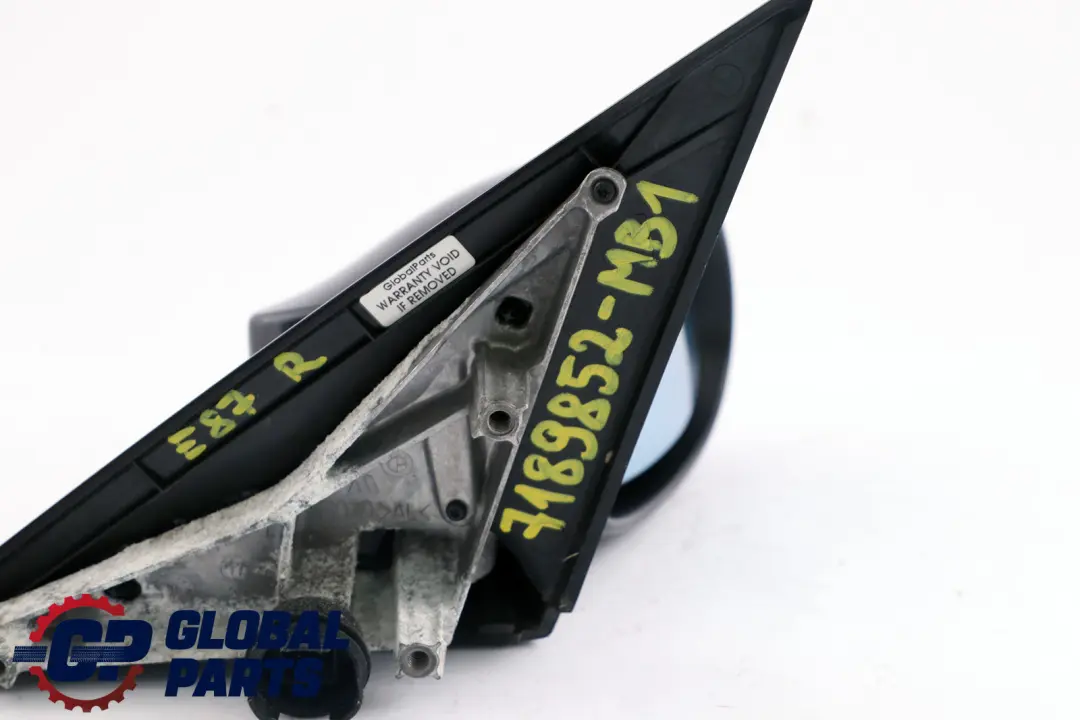 Right Wing Mirror O/S Outside Monacoblau Blue Metallic A35 to BMW 1 Series 1 E87 with Part number 7189852 BMW 1 Series 1 E87 Right Wing Mirror O/S Outside Monacoblau Blue Metallic A35 - SKU rhd-7189852-MB1 - Part number 7189852