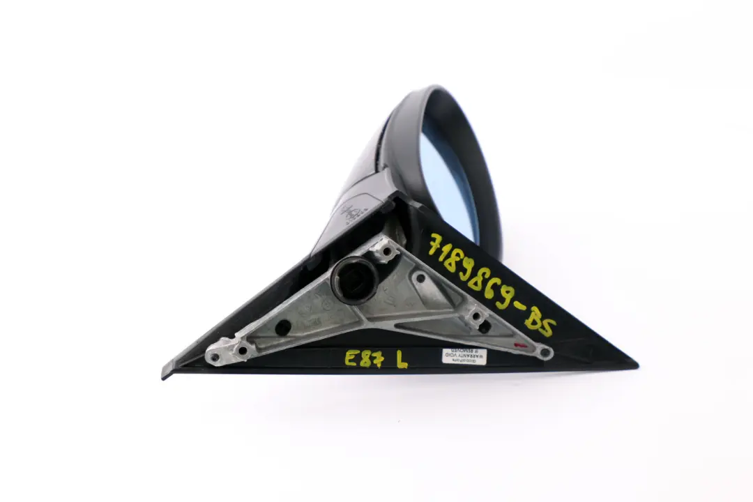 Fold Left Wing Mirror N/S Heated Black Sapphire 475 to BMW 1 Series E87 Power with Part number 7189869 BMW 1 Series E87 Power Fold Left Wing Mirror N/S Heated Black Sapphire 475 - SKU rhd-7189869-BS - Part number 7189869