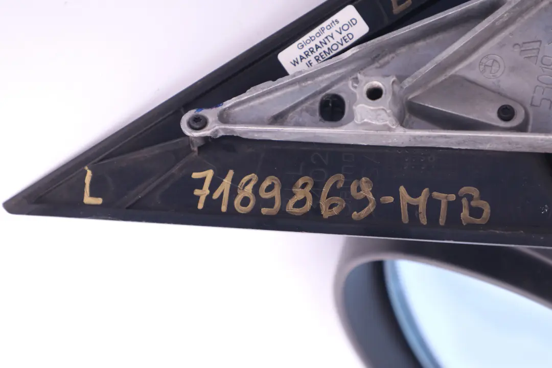 Fold Left Wing Mirror N/S Montegoblau Montego Blue to BMW 1 Series E87 Power with Part number 7189869 BMW 1 Series E87 Power Fold Left Wing Mirror N/S Montegoblau Montego Blue - SKU rhd-7189869-MTB - Part number 7189869