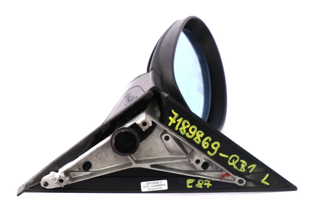 Fold Left Wing Mirror N/S Heated Quarzblau Quartz Blue to BMW 1 Series E87 Power with Part number 7189869 BMW 1 Series E87 Power Fold Left Wing Mirror N/S Heated Quarzblau Quartz Blue - SKU rhd-7189869-QB1 - Part number 7189869