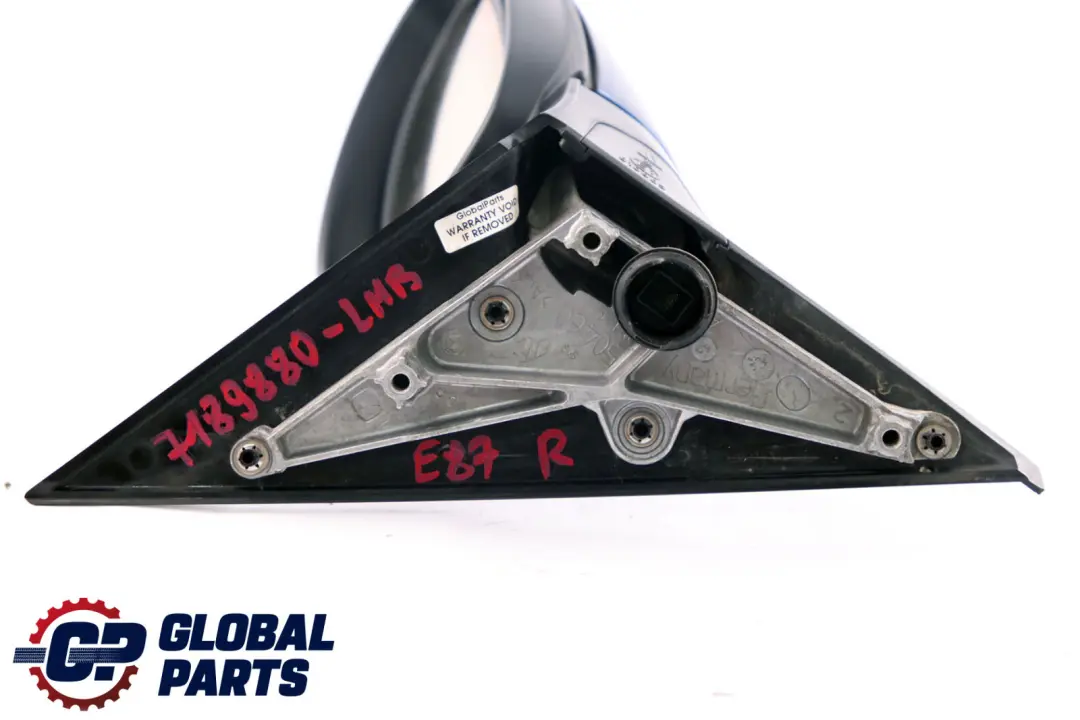 Fold Auto Dip Right Wing Mirror O/S Le Mans Blau Blue to BMW 1 Series E87 Power with Part number 7189880 BMW 1 Series E87 Power Fold Auto Dip Right Wing Mirror O/S Le Mans Blau Blue - SKU rhd-7189880-LMB - Part number 7189880