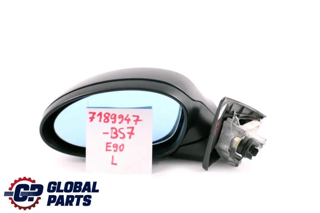 Heated Left Wing Mirror N/S Black Sapphire Metallic 475 to BMW 3 Series 7 E90 E91 with Part number 7189947 BMW 3 Series 7 E90 E91 Heated Left Wing Mirror N/S Black Sapphire Metallic 475 - SKU rhd-7189947-BS7 - Part number 7189947