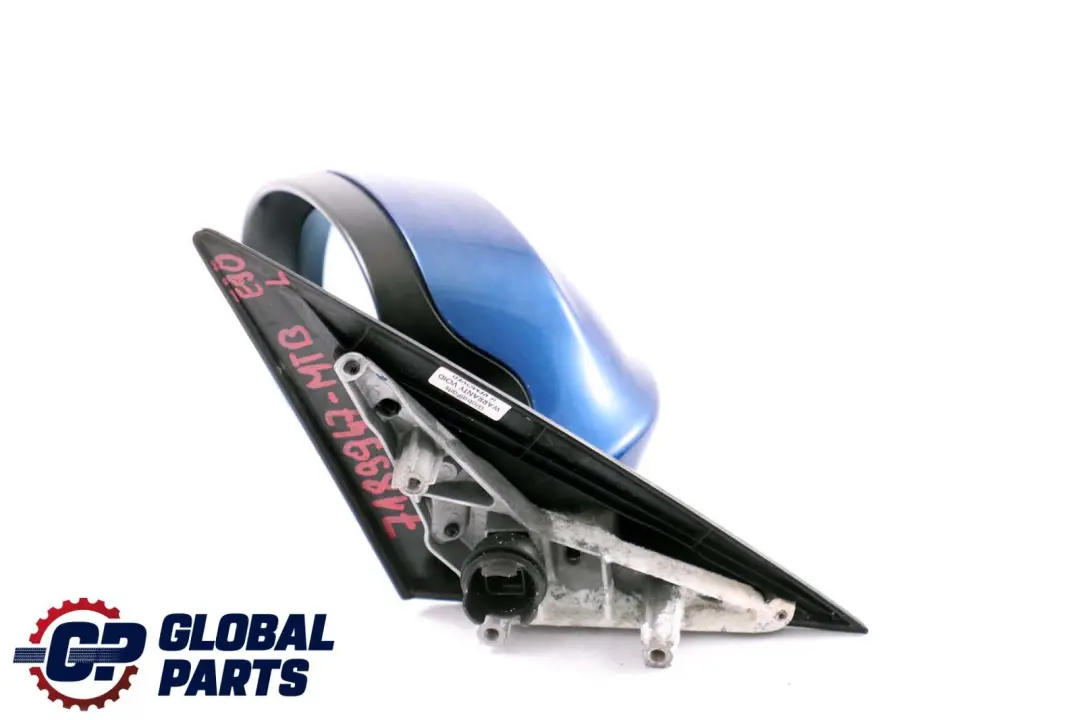 BMW 3 Series E90 E91 Heated Left Wing Mirror N/S Montegoblau Montego Blue A51 - SKU rhd-7189947-MTB - Part number 7189947