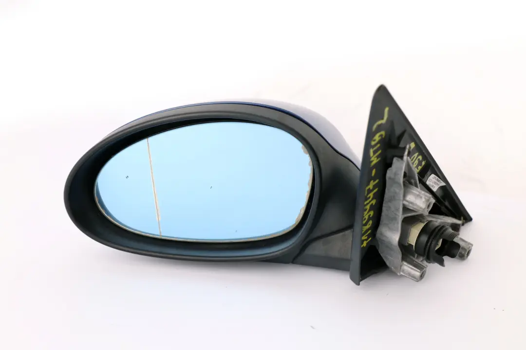 BMW 3 Series 2 E90 E91 Heated Left Wing Mirror N/S Montegoblau Montego Blue A51 - SKU rhd-7189947-MTB2 - Part number 7189947