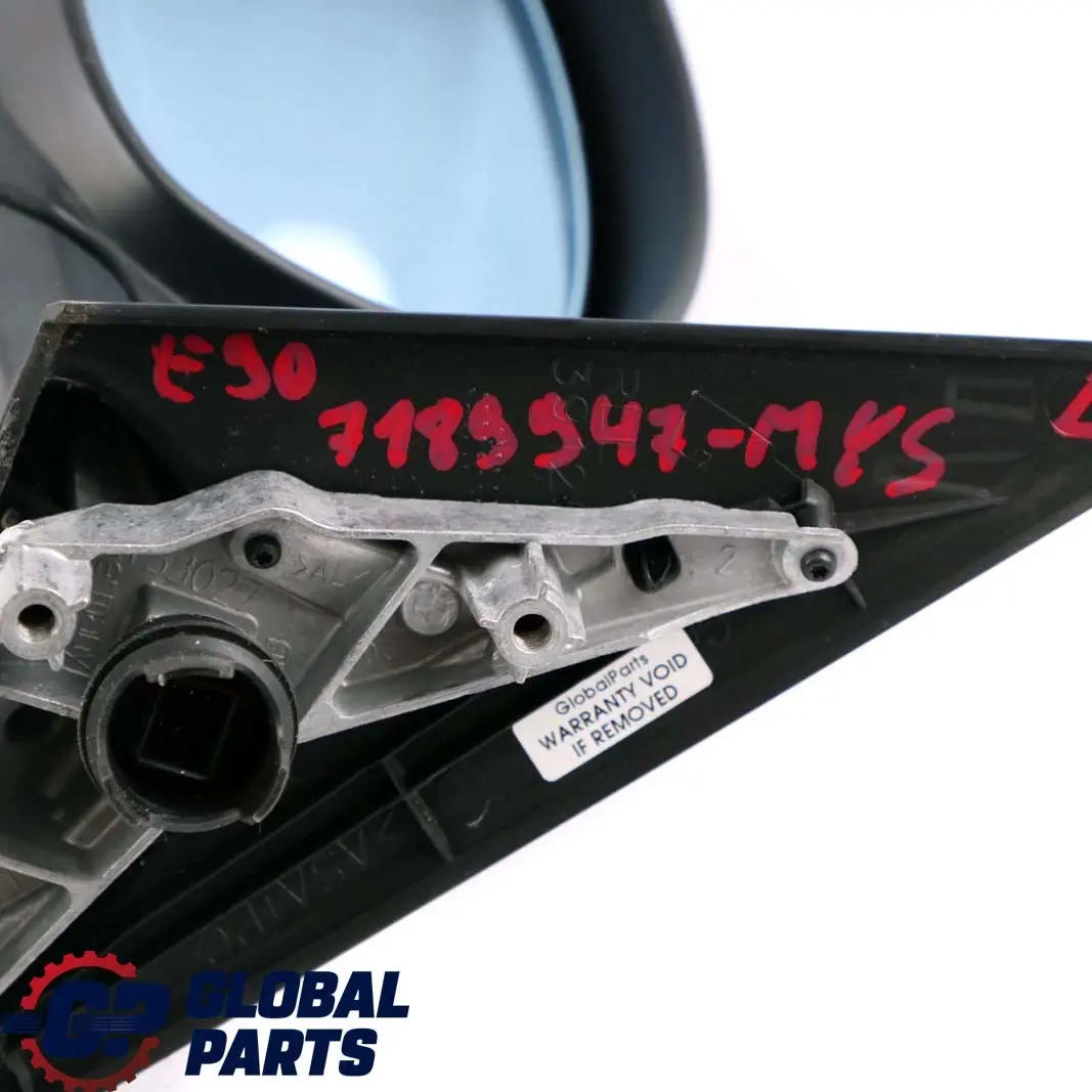 Heated Left Passenger Wing Mirror N/S Mysticblau Mystic Blue A07 to BMW 3 E90 E91 with Part number 7189947 BMW 3 E90 E91 Heated Left Passenger Wing Mirror N/S Mysticblau Mystic Blue A07 - SKU rhd-7189947-MYS - Part number 7189947