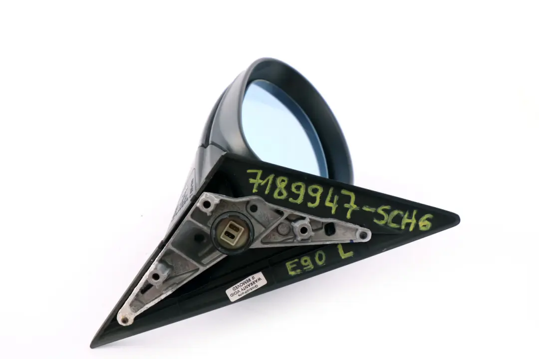 BMW 3 Series 6 E90 E91 Heated Left Wing Mirror 5 Pins N/S Schwarz 2 Black 668 - SKU rhd-7189947-SCH6 - Part number 7189947