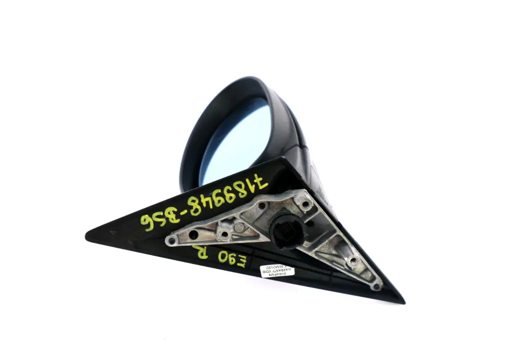 Heated Right Wing Mirror O/S Black Sapphire Metallic 475 to BMW 3 Series 6 E90 E91 with Part number 7189948 BMW 3 Series 6 E90 E91 Heated Right Wing Mirror O/S Black Sapphire Metallic 475 - SKU rhd-7189948-BS6 - Part number 7189948