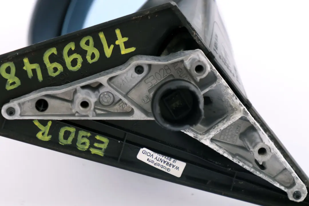 Heated Right O/S Wing Mirror Monacoblau Monaco Blue A35 to BMW 3 Series 3 E90 E91 with Part number 7189948 BMW 3 Series 3 E90 E91 Heated Right O/S Wing Mirror Monacoblau Monaco Blue A35 - SKU rhd-7189948-MB3 - Part number 7189948