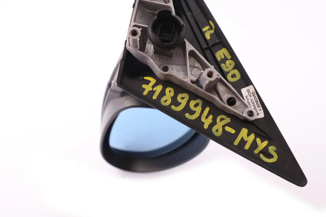 BMW 3 Series E90 E91 Heated Right Driver Wing Mirror O/S Mysticblau Mystic Blue - SKU rhd-7189948-MYS - Part number 7189948