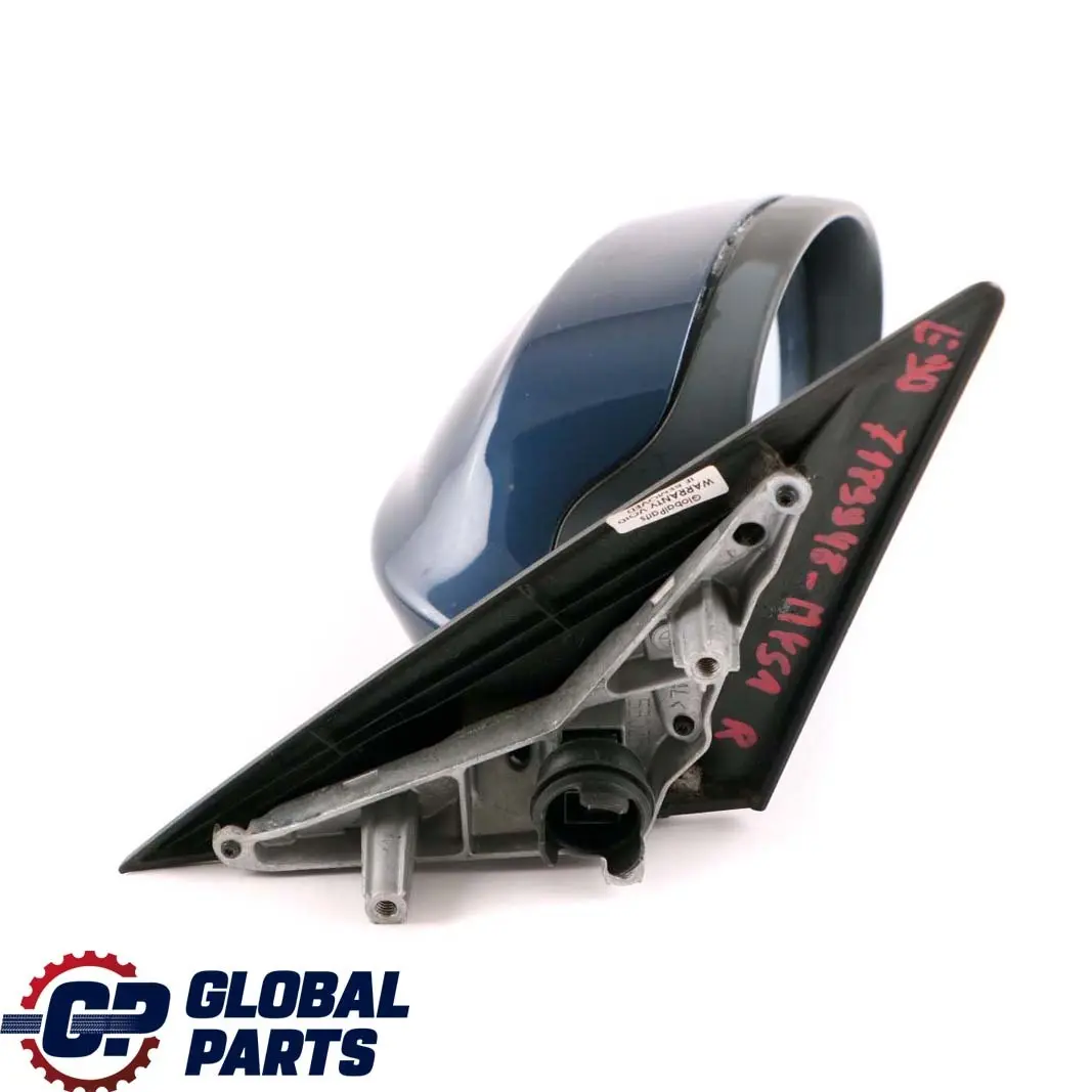 Heated Right Driver Wing Mirror O/S Mysticblau Blue A07 to BMW 3 Series 1 E90 E91 with Part number 7189948 BMW 3 Series 1 E90 E91 Heated Right Driver Wing Mirror O/S Mysticblau Blue A07 - SKU rhd-7189948-MYS1 - Part number 7189948