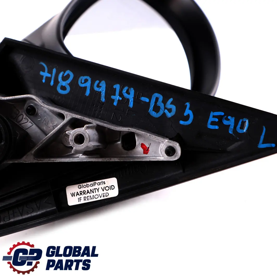 BMW 3 Series 3 E90 E91 Power Fold Auto Dip Left Wing Mirror N/S Black Sapphire - SKU rhd-7189979-BS3 - Part number 7189979