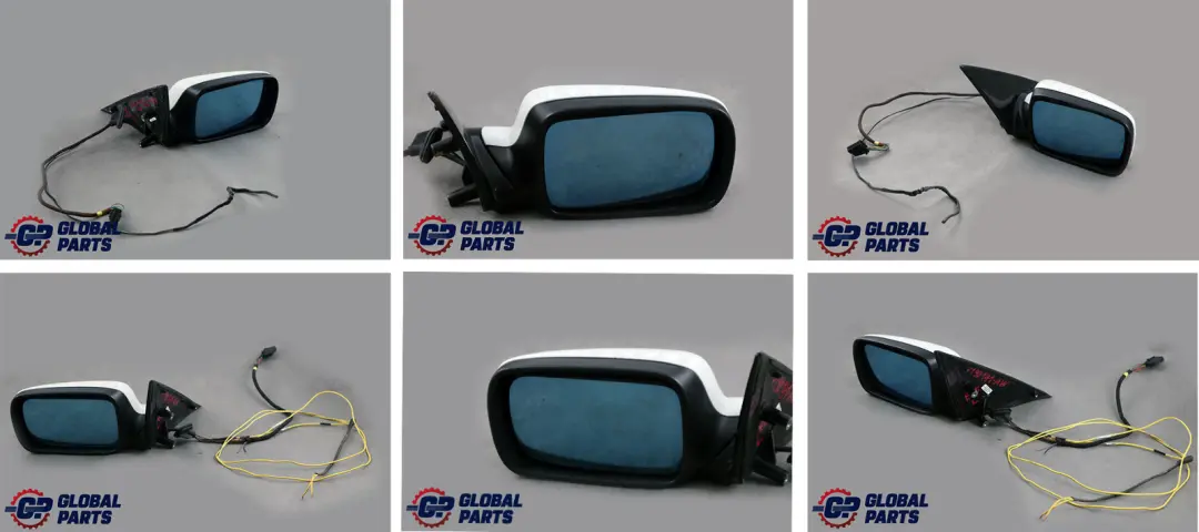 High Gloss Wing Mirror Left Right N/O/S Set Alpinweiss White to BMW 7 Series E65 with Part number 7190190 BMW 7 Series E65 High Gloss Wing Mirror Left Right N/O/S Set Alpinweiss White - SKU rhd-7190190-AW - Part number 7190190