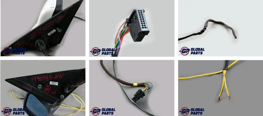 High Gloss Wing Mirror Left Right N/O/S Set Alpinweiss White to BMW 7 Series E65 with Part number 7190190 BMW 7 Series E65 High Gloss Wing Mirror Left Right N/O/S Set Alpinweiss White - SKU rhd-7190190-AW - Part number 7190190