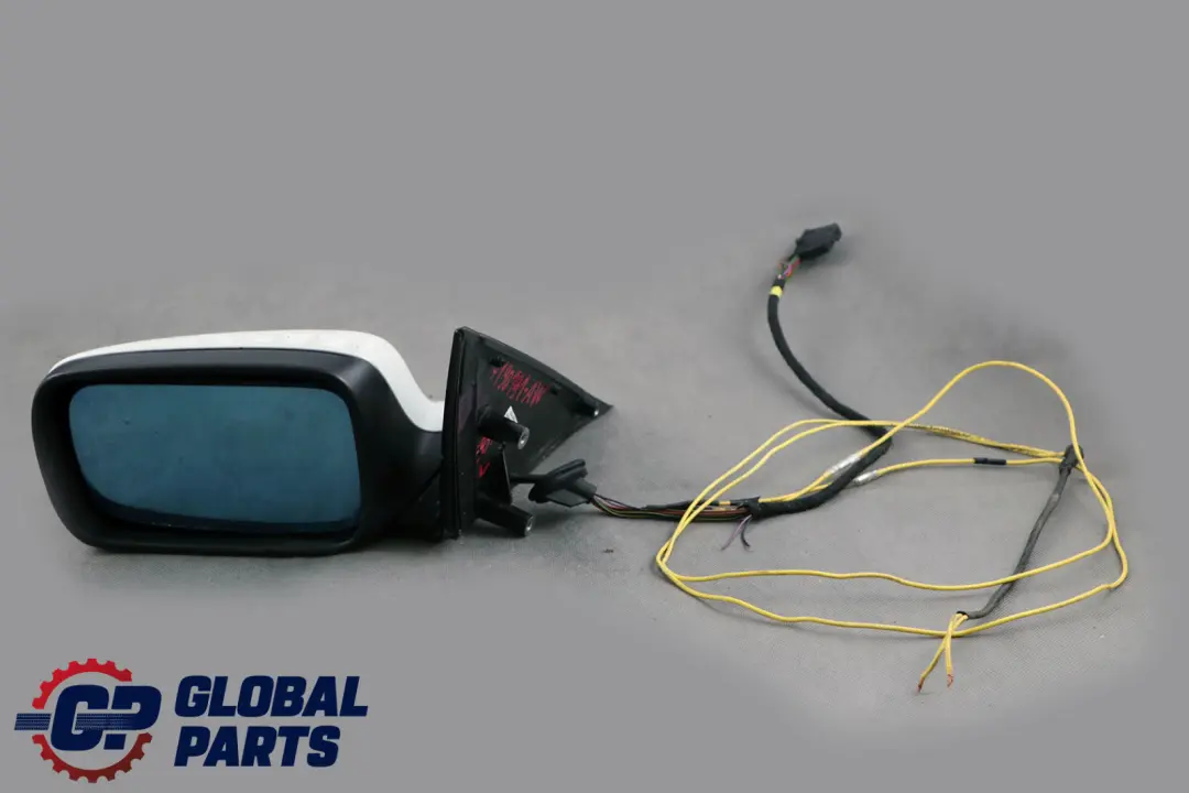 BMW 7 Series E65 High Gloss Wing Mirror Left Right N/O/S Set Alpinweiss White - SKU rhd-7190190-AW - Part number 7190190