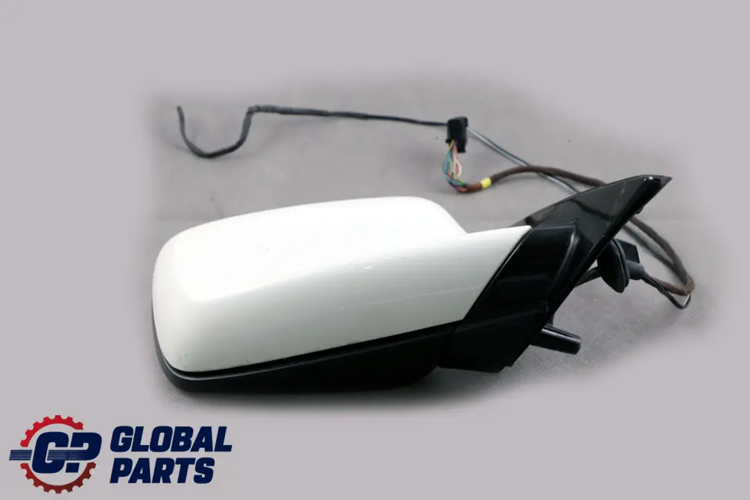 BMW 7 Series E65 High Gloss Wing Mirror Left Right N/O/S Set Alpinweiss White - SKU rhd-7190190-AW - Part number 7190190