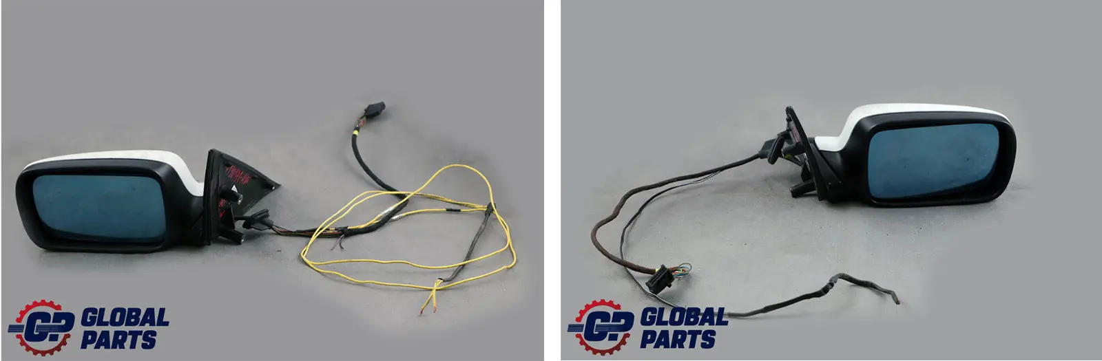 BMW 7 Series E65 High Gloss Wing Mirror Left Right N/O/S Set Alpinweiss White