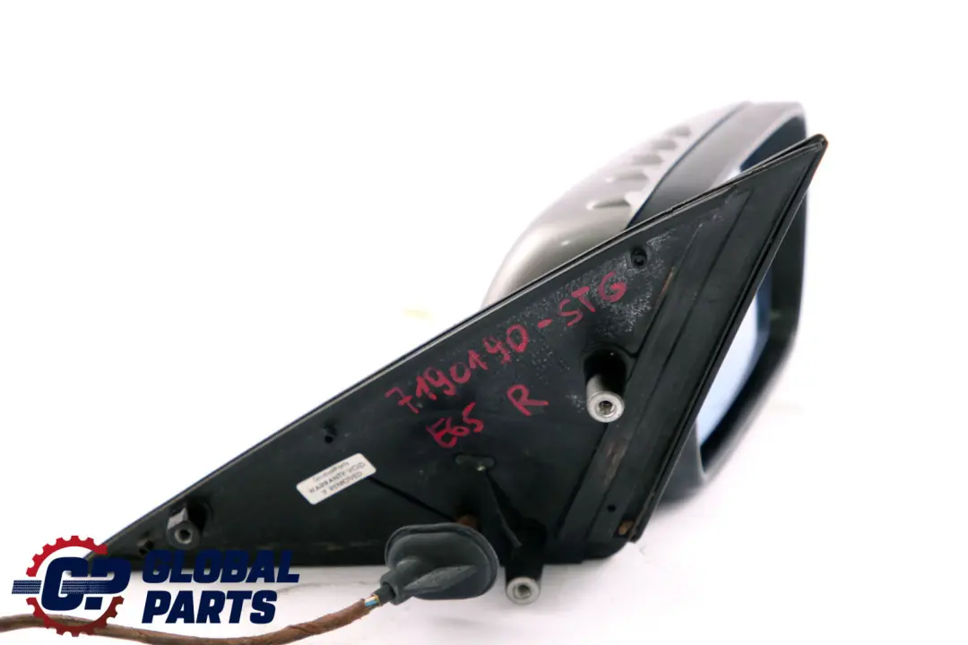 BMW 7 Series E65 High Gloss Heated Wing Mirror Right O/S Sterlinggrau Grau 472 - SKU rhd-7190190-STG - Part number 7190190
