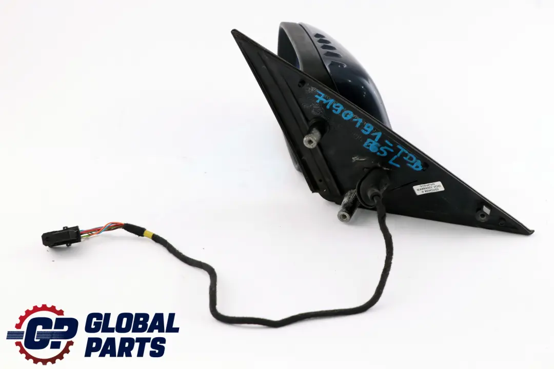 High Gloss Memory Wing Mirror Left N/S Toledoblau Blue 482 to BMW 7 Series E65 E66 with Part number 7190191 BMW 7 Series E65 E66 High Gloss Memory Wing Mirror Left N/S Toledoblau Blue 482 - SKU rhd-7190191-TDB - Part number 7190191