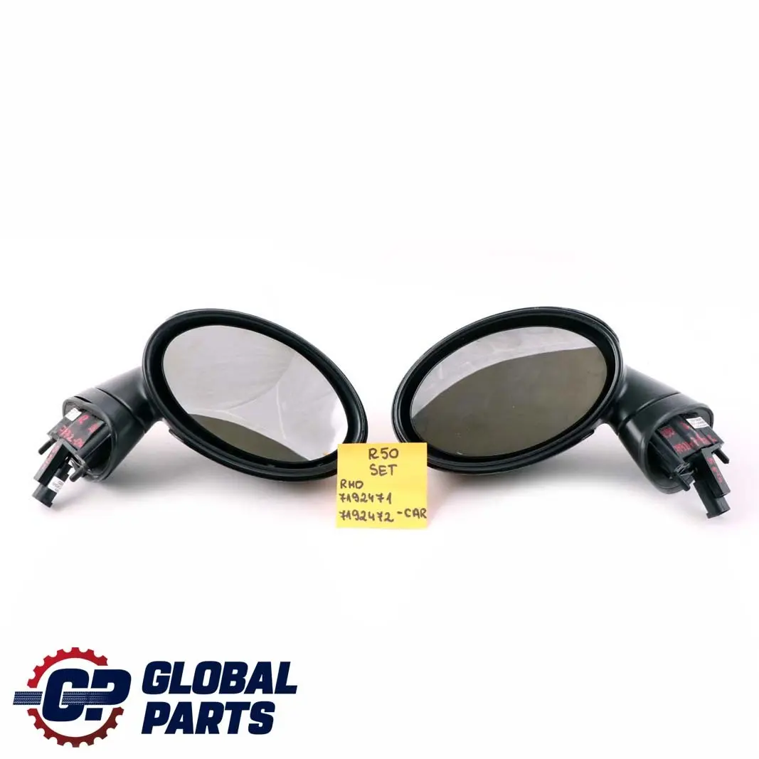 Heated Left Right Door Wing Mirror N/O/S Carbon Set to BMW Mini Cooper R50 R53 with Part number 7192471 BMW Mini Cooper R50 R53 Heated Left Right Door Wing Mirror N/O/S Carbon Set - SKU rhd-7192471-7192472-CAR - Part number 7192471