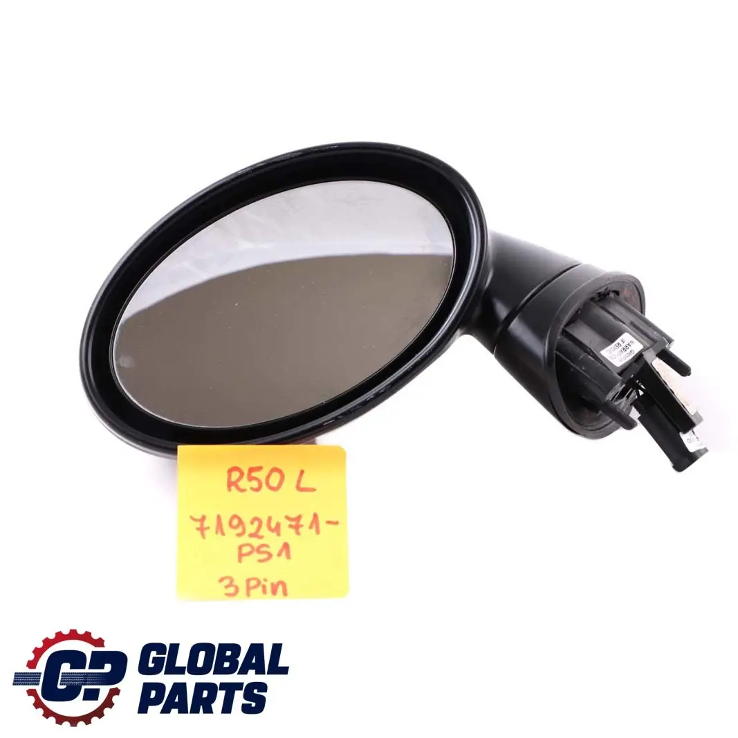 Left Door Wing Mirror N/S 3 Pins Pure Silver Metallic to BMW Mini Cooper 1 R50 R53 with Part number 7192471 BMW Mini Cooper 1 R50 R53 Left Door Wing Mirror N/S 3 Pins Pure Silver Metallic - SKU rhd-7192471-PS1 - Part number 7192471