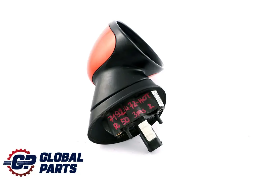 BMW Mini Cooper R50 R53 Right Door Wing Mirror O/S Hot Orange Metallic A26 - SKU rhd-7192472-HOT - Part number 7192472