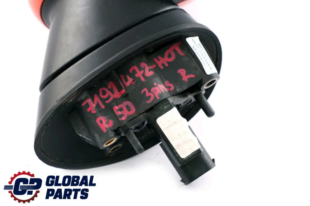 Right Door Wing Mirror O/S Hot Orange Metallic A26 to BMW Mini Cooper R50 R53 with Part number 7192472 BMW Mini Cooper R50 R53 Right Door Wing Mirror O/S Hot Orange Metallic A26 - SKU rhd-7192472-HOT - Part number 7192472