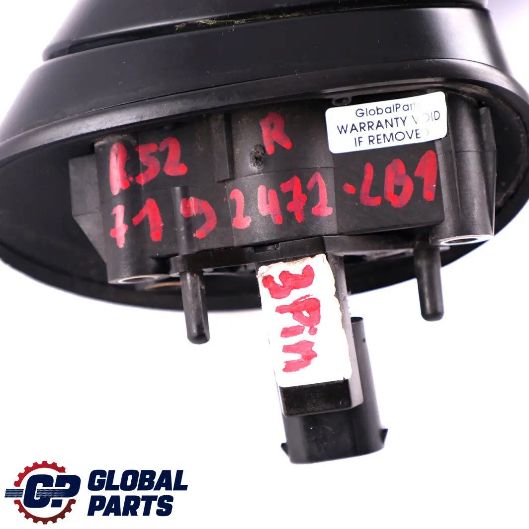 Right Outside Door Wing Mirror O/S Lightning Blue A63 to BMW Mini Cooper R50 R53 1 with Part number 7192472 BMW Mini Cooper R50 R53 1 Right Outside Door Wing Mirror O/S Lightning Blue A63 - SKU rhd-7192472-LB1 - Part number 7192472