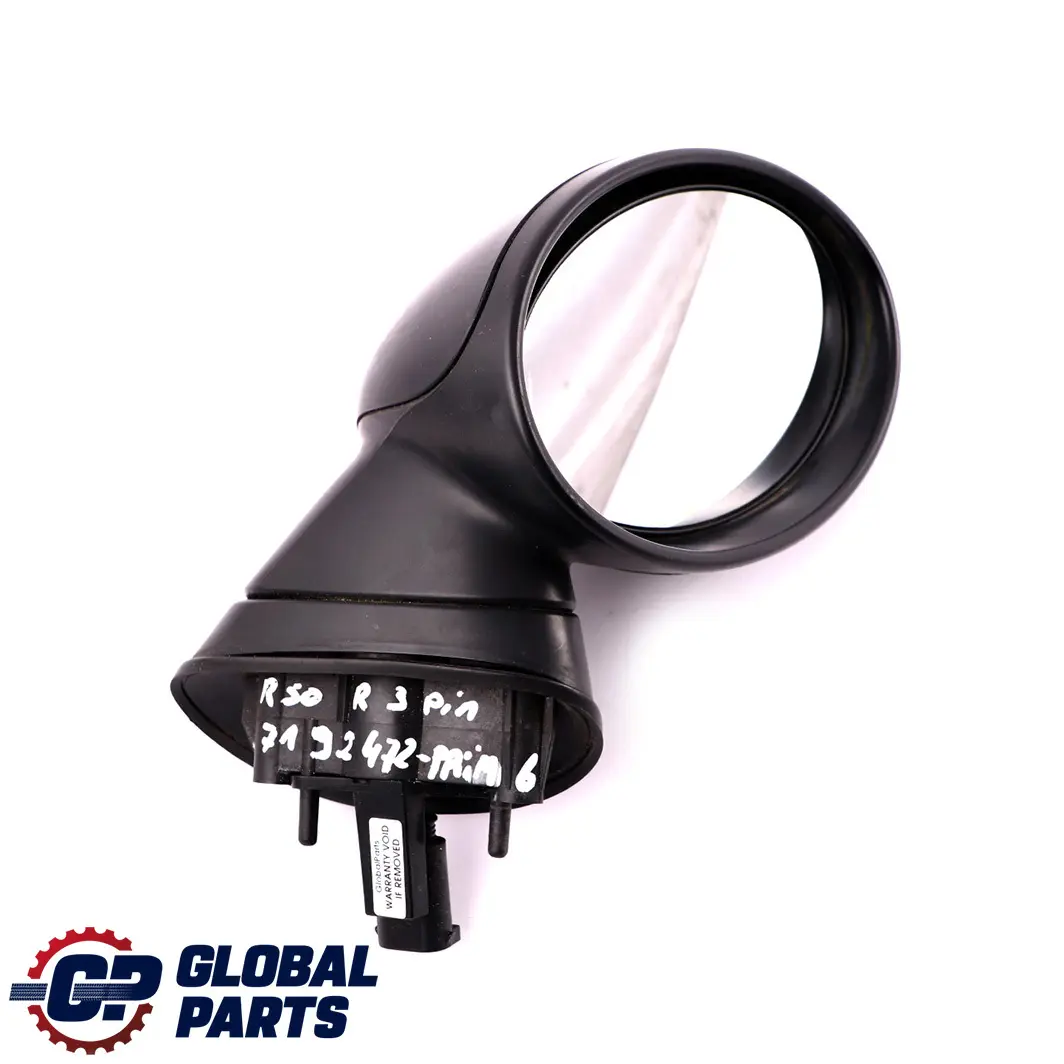 Exterior Right O/S Door Wing Mirror Primed 3 Pins to BMW Mini Cooper One 6 R50 R53 with Part number 7192472 BMW Mini Cooper One 6 R50 R53 Exterior Right O/S Door Wing Mirror Primed 3 Pins - SKU rhd-7192472-PRIM6 - Part number 7192472