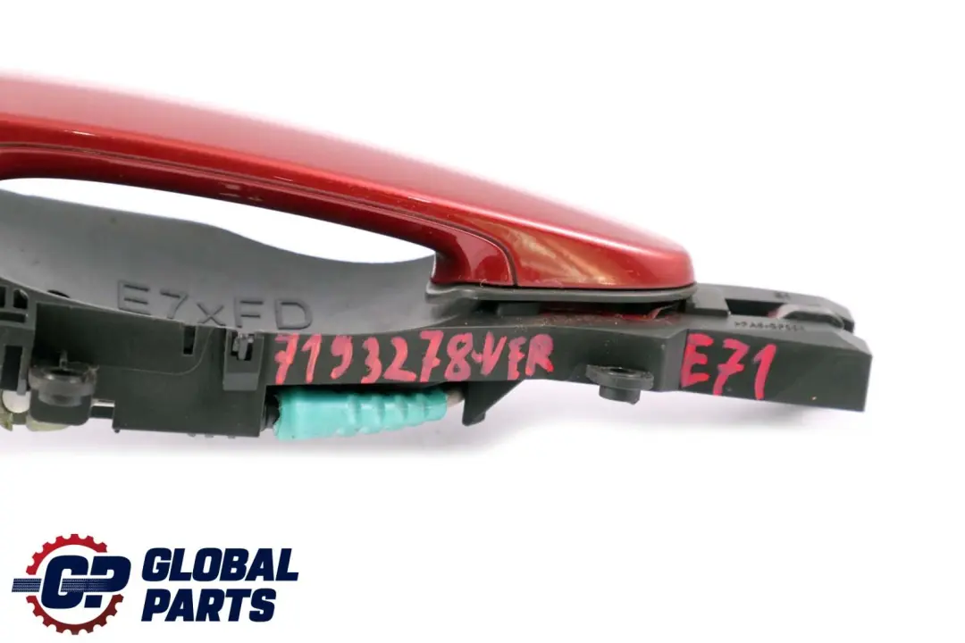 Complete Front Right Grab Handle O/S Exterior Vermilion Red to BMW X6 Series E71 with Part number 7317561 BMW X6 Series E71 Complete Front Right Grab Handle O/S Exterior Vermilion Red - SKU rhd-7193278-VER - Part number 7317561