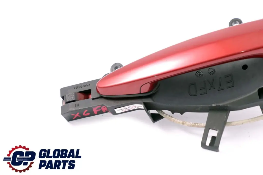 Complete Front Right Grab Handle O/S Exterior Vermilion Red to BMW X6 Series E71 with Part number 7317561 BMW X6 Series E71 Complete Front Right Grab Handle O/S Exterior Vermilion Red - SKU rhd-7193278-VER - Part number 7317561