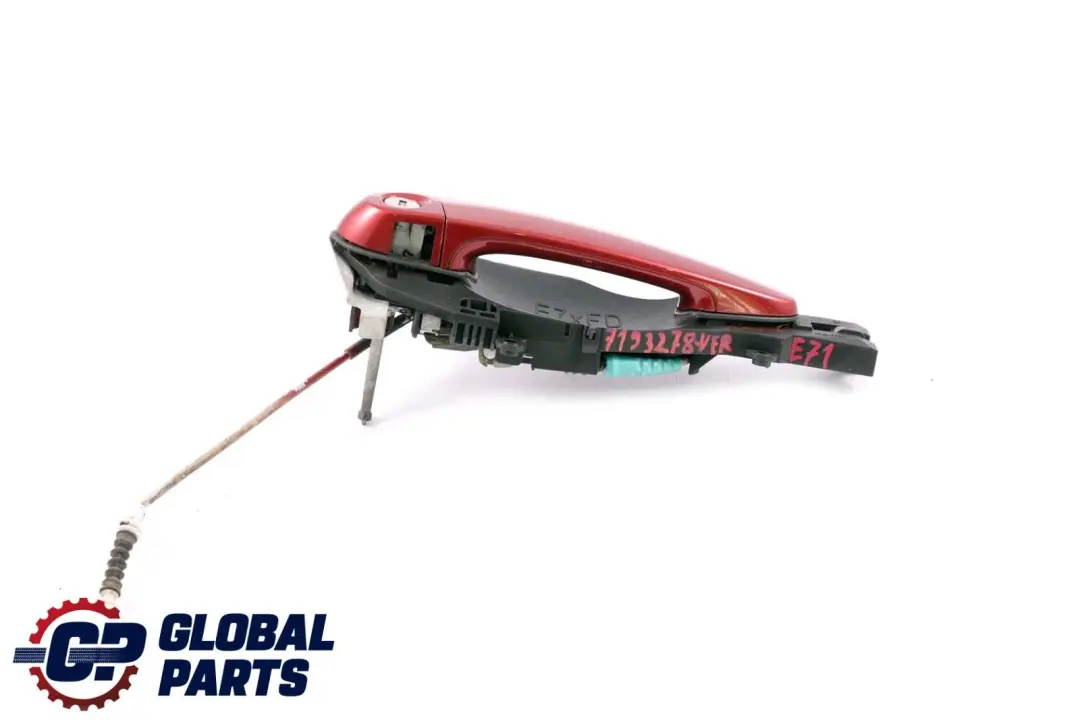 Complete Front Right Grab Handle O/S Exterior Vermilion Red to BMW X6 Series E71 with Part number 7317561 BMW X6 Series E71 Complete Front Right Grab Handle O/S Exterior Vermilion Red - SKU rhd-7193278-VER - Part number 7317561