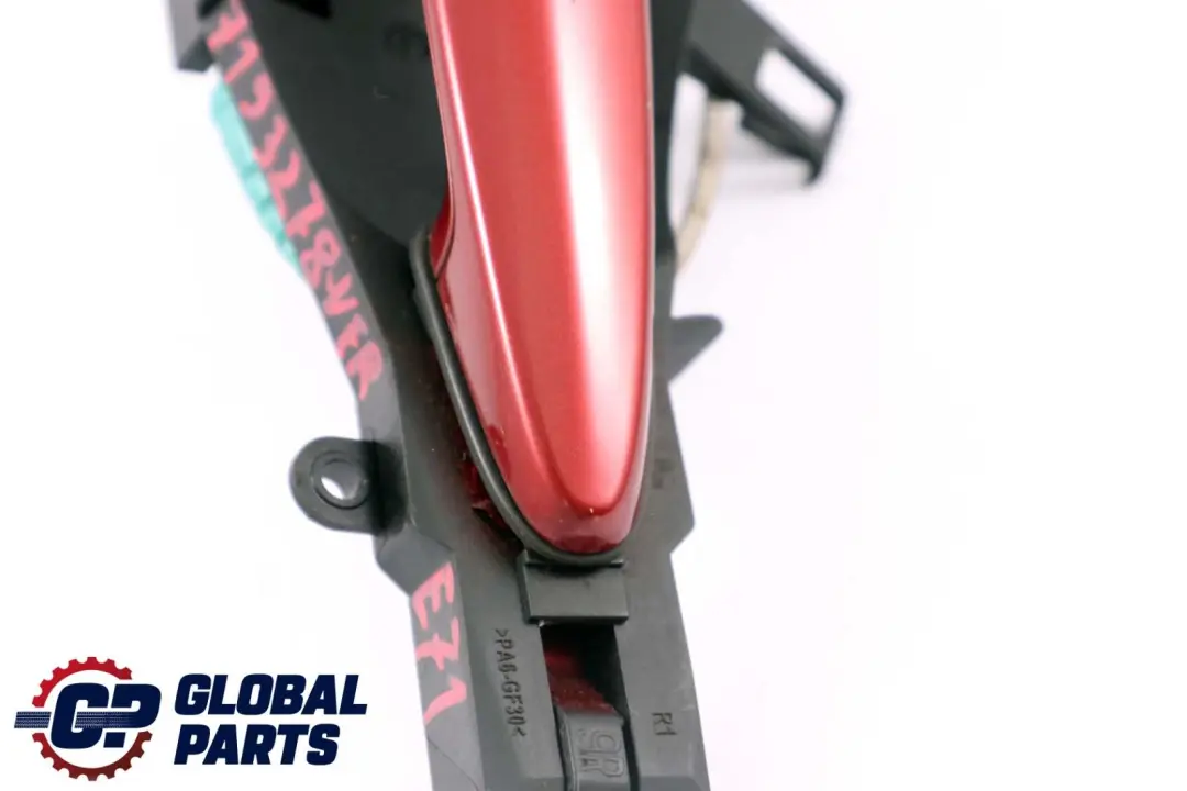 Complete Front Right Grab Handle O/S Exterior Vermilion Red to BMW X6 Series E71 with Part number 7317561 BMW X6 Series E71 Complete Front Right Grab Handle O/S Exterior Vermilion Red - SKU rhd-7193278-VER - Part number 7317561