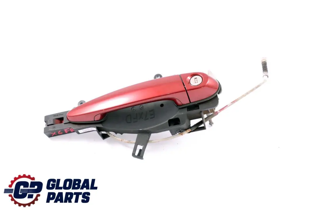 Complete Front Right Grab Handle O/S Exterior Vermilion Red to BMW X6 Series E71 with Part number 7317561 BMW X6 Series E71 Complete Front Right Grab Handle O/S Exterior Vermilion Red - SKU rhd-7193278-VER - Part number 7317561