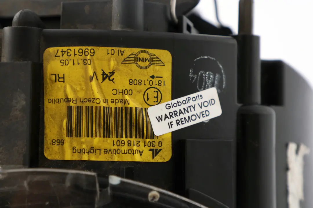 Headlight Headlamp Lamp Front Left N/S 6930325 to MINI Cooper R50 R52 R53 with Part number 7198731 MINI Cooper R50 R52 R53 Headlight Headlamp Lamp Front Left N/S 6930325 - SKU rhd-7198731 - Part number 7198731