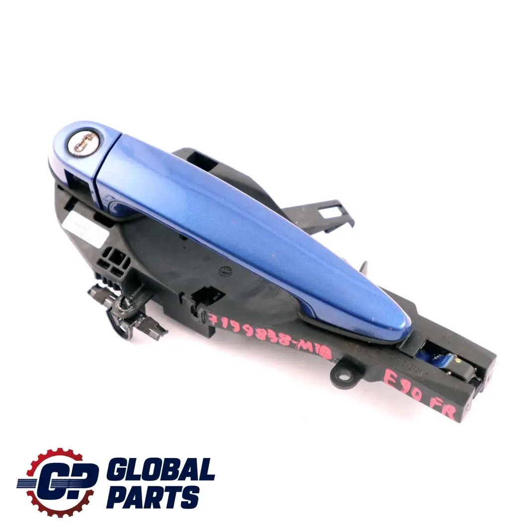 Front Grab Outside Door Handle Right O/S Montegoblau Blue A51 to BMW 3 Series E90 with Part number 7199838 BMW 3 Series E90 Front Grab Outside Door Handle Right O/S Montegoblau Blue A51 - SKU rhd-7199838-MTB - Part number 7199838